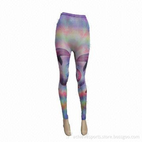Ankle Tight Pants with Full Sublimation Printing, OEM Orders Welcomed
